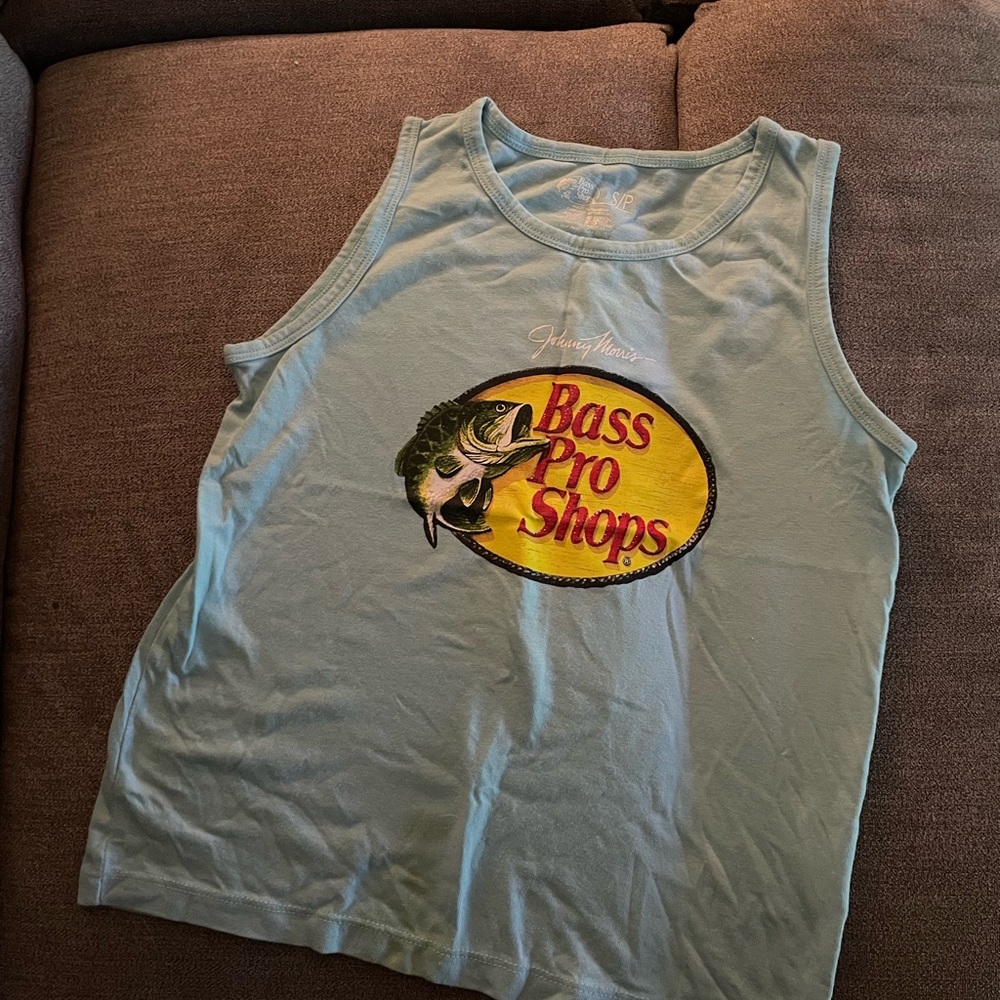 Bass Pro Shops Light Blue Sleeveless Shirt